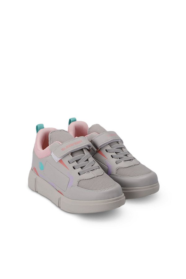 KEPA Sneaker Kız Çocuk Ayakkabı Koyu Gri / Pembe
