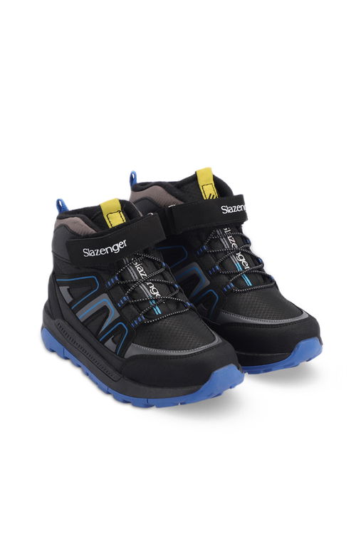 Slazenger KEPHAS IN Çocuk Cırt Cırtlı Siyah / Saks Mavi Bot