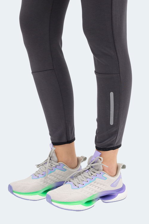 Slazenger KHALI I Kadın Cepli Dar Paça Gri Eşofman Altı