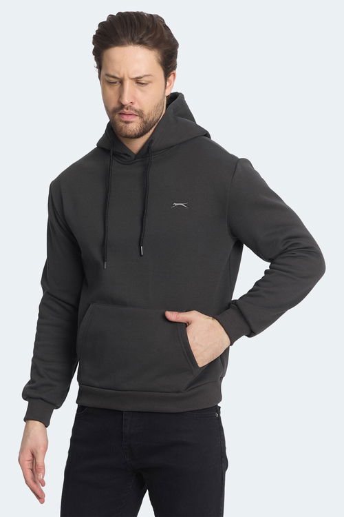 Slazenger KICKSON IN Erkek Kapüşonlu Cepli Antrasit Sweatshırt Slazenger KICKSON IN Erkek Kapüşonlu Cepli Antrasit Sweatshırt