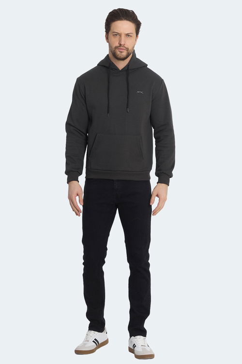 Slazenger KICKSON IN Erkek Kapüşonlu Cepli Antrasit Sweatshırt Slazenger KICKSON IN Erkek Kapüşonlu Cepli Antrasit Sweatshırt