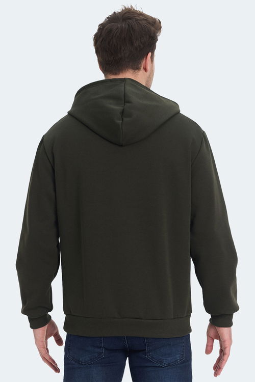 Slazenger KICKSON IN Erkek Kapüşonlu Cepli Haki Sweatshırt Slazenger KICKSON IN Erkek Kapüşonlu Cepli Haki Sweatshırt