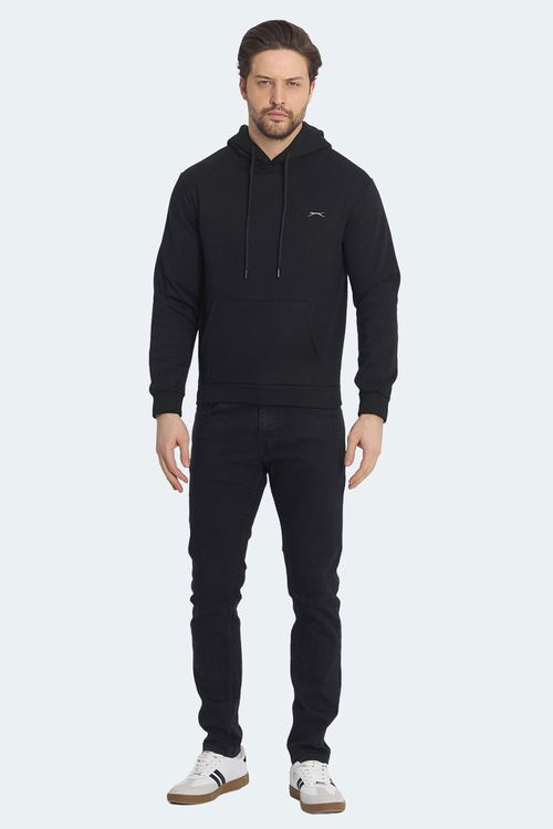 Slazenger KICKSON IN Erkek Kapüşonlu Cepli Siyah Sweatshırt Slazenger KICKSON IN Erkek Kapüşonlu Cepli Siyah Sweatshırt