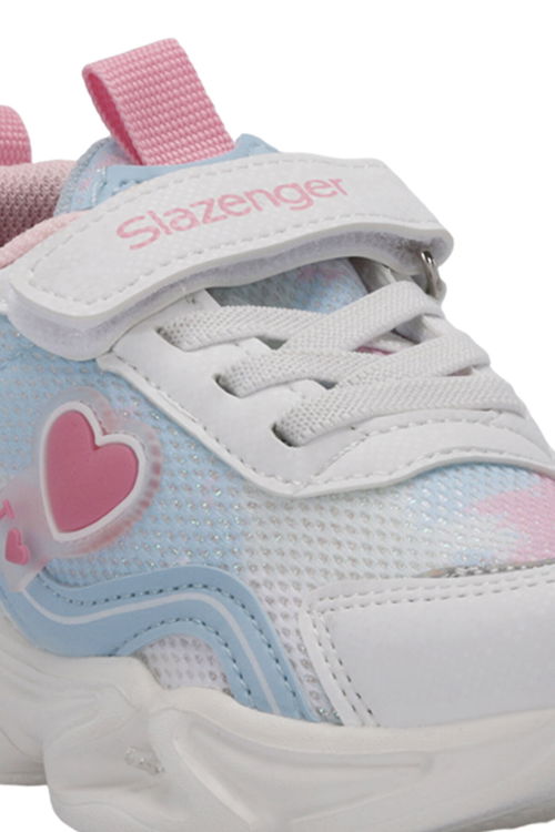 Slazenger KLARION Kız Çocuk Cırt Cırtlı Beyaz / Mavi Günlük Spor Ayakkabısı