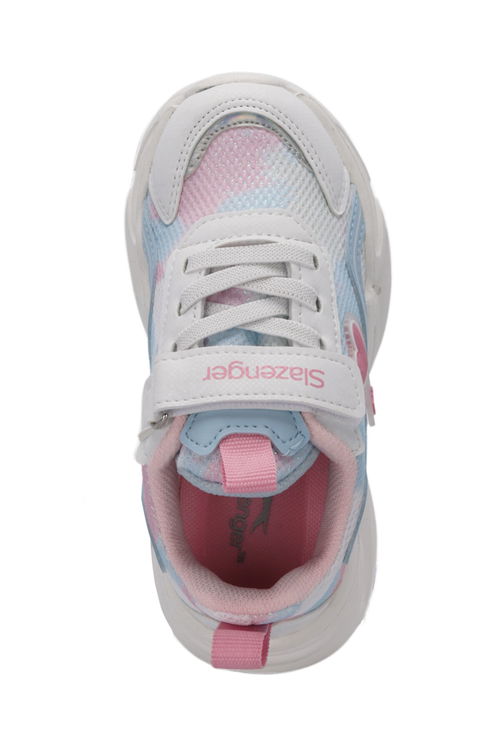 Slazenger KLARION Kız Çocuk Cırt Cırtlı Beyaz / Mavi Günlük Spor Ayakkabısı