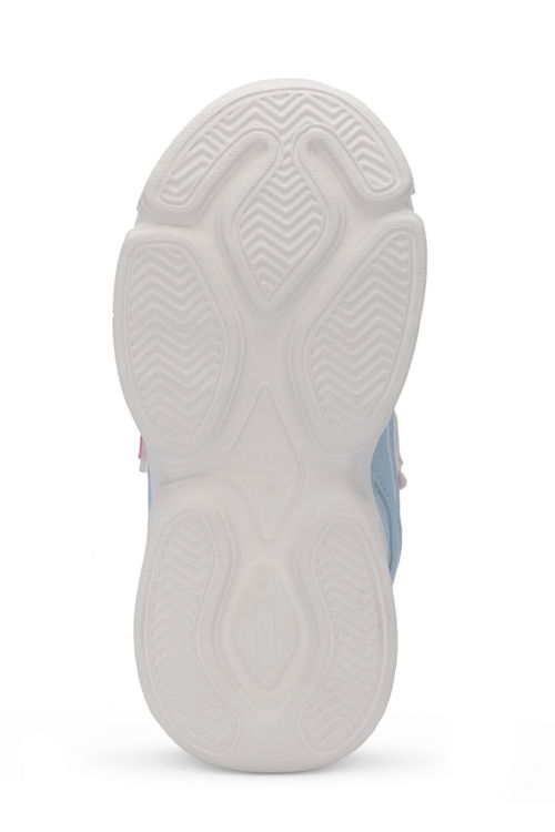 Slazenger KLARION Kız Çocuk Cırt Cırtlı Beyaz / Mavi Günlük Spor Ayakkabısı