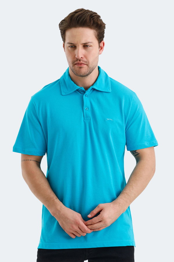 Slazenger KLASSE IN Erkek Polo Yaka Turkuaz Tişört
