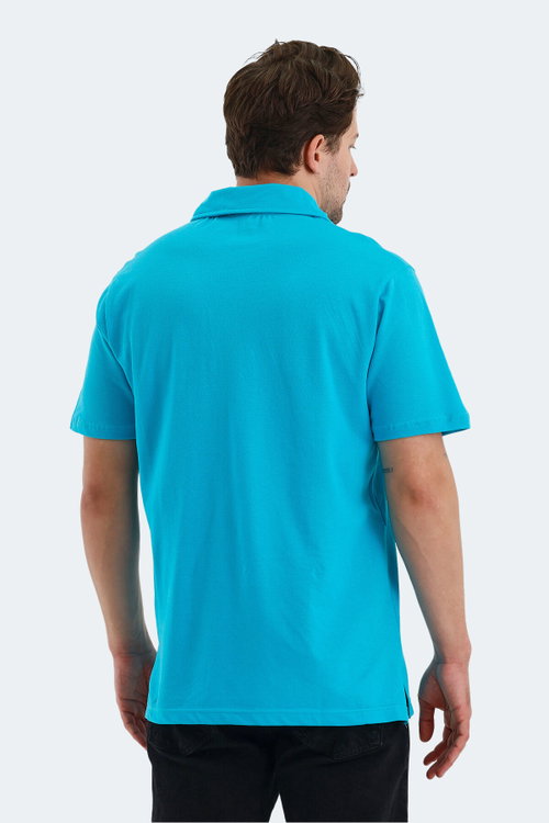 Slazenger KLASSE IN Erkek Polo Yaka Turkuaz Tişört
