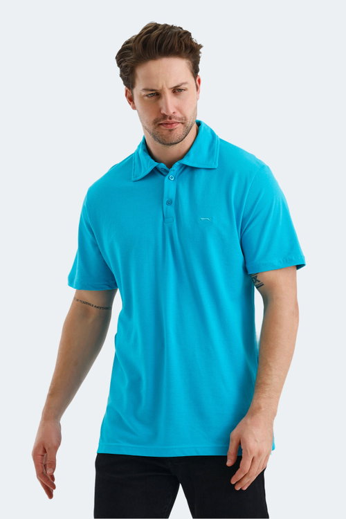 Slazenger KLASSE IN Erkek Polo Yaka Turkuaz Tişört