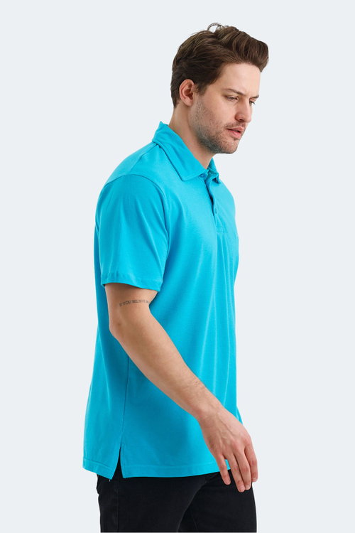 Slazenger KLASSE IN Erkek Polo Yaka Turkuaz Tişört