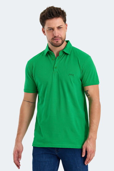 Slazenger KLASSE IN Erkek Polo Yaka Yeşil Tişört