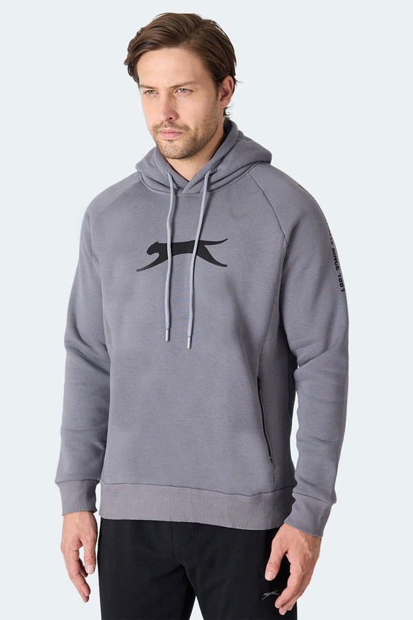 Slazenger KNIFE I Erkek Sweatshirt Koyu Gri