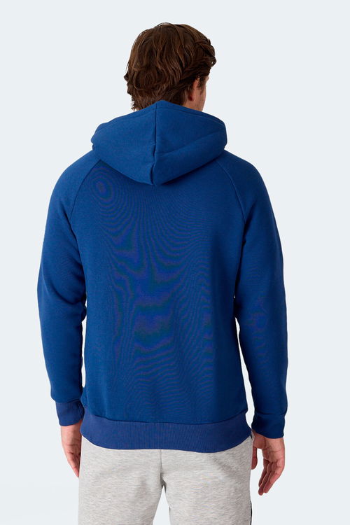 Slazenger KNIFE I Erkek Kapüşonlu Cepli Lacivert Sweatshirt