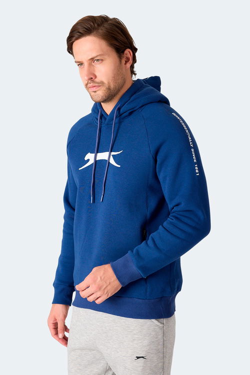 Slazenger KNIFE I Erkek Kapüşonlu Cepli Lacivert Sweatshirt