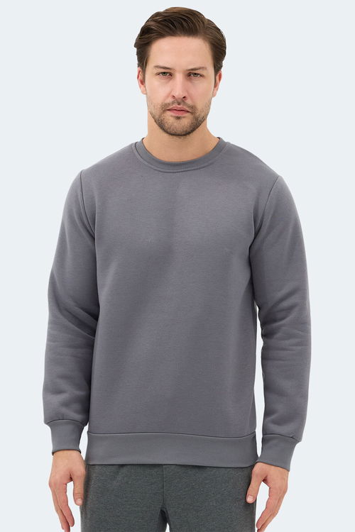 Slazenger KONNOR IN Erkek Koyu Gri Sweatshırt