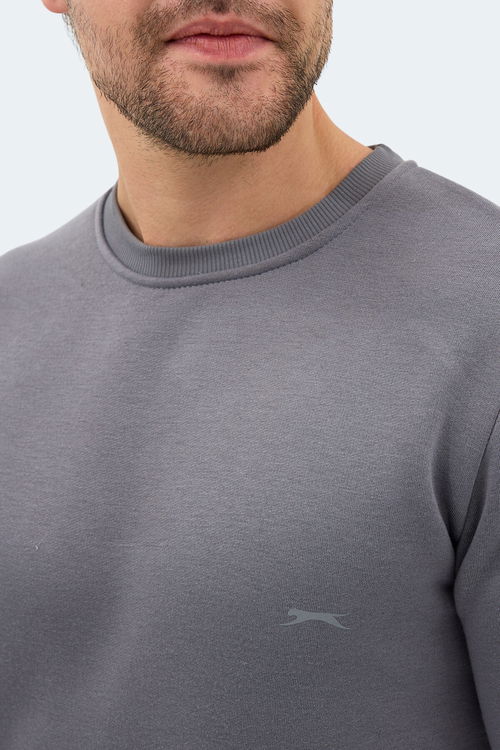 Slazenger KONNOR IN Erkek Koyu Gri Sweatshırt