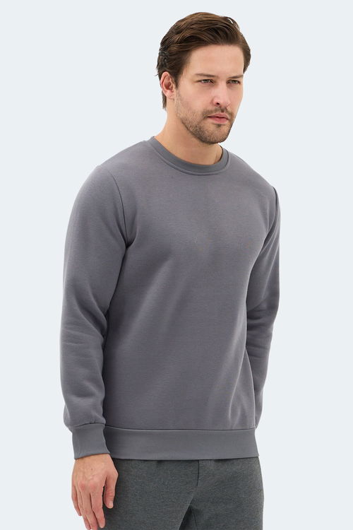 Slazenger KONNOR IN Erkek Koyu Gri Sweatshırt