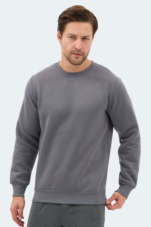 Slazenger KONNOR IN Erkek Koyu Gri Sweatshırt