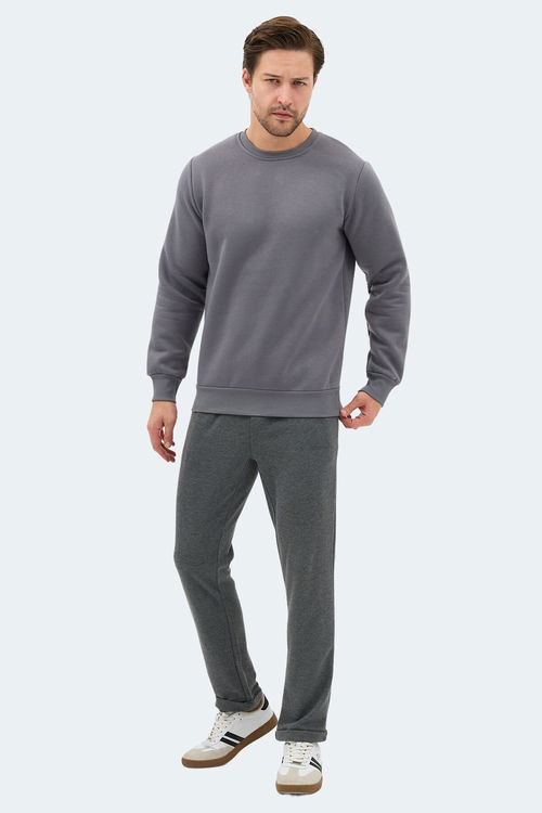 Slazenger KONNOR IN Erkek Koyu Gri Sweatshırt