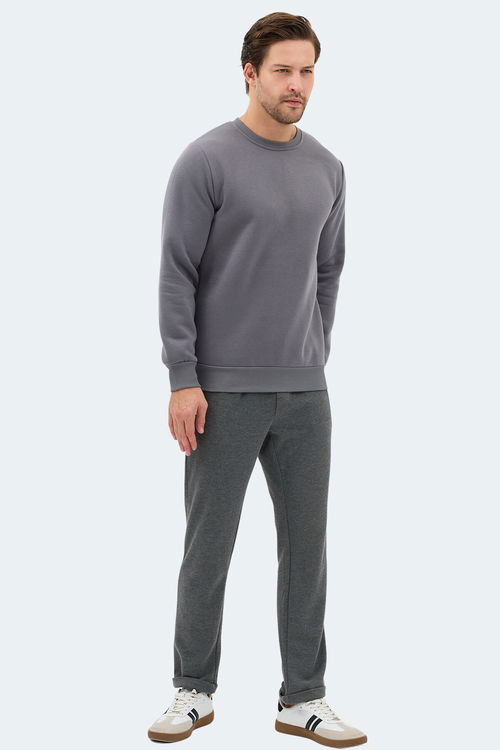 Slazenger KONNOR IN Erkek Koyu Gri Sweatshırt