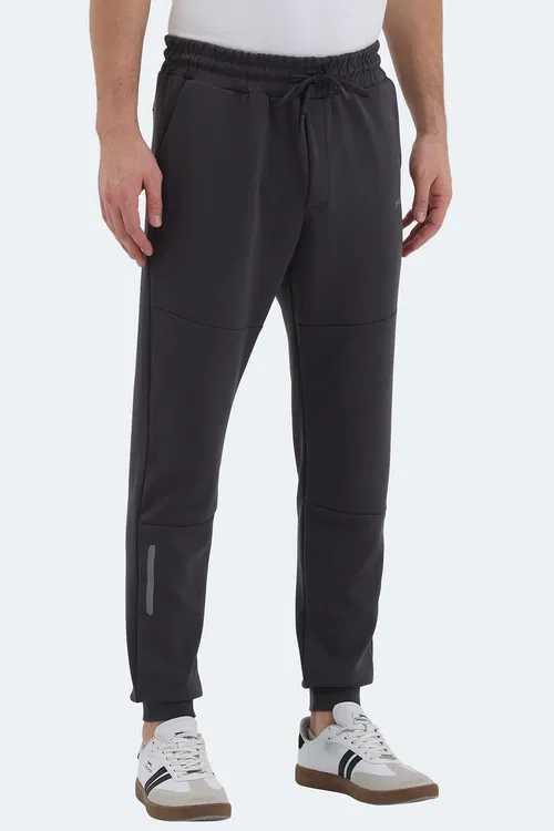 Slazenger KOX I Erkek Cepli Slim Fit Koyu Gri Eşofman Altı