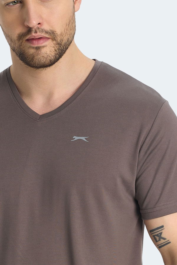 Slazenger KRAKKER Erkek Tişört Kahve