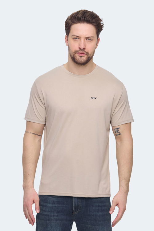 KRATER 2li Set Erkek Tişört Bej - Koyu Gri