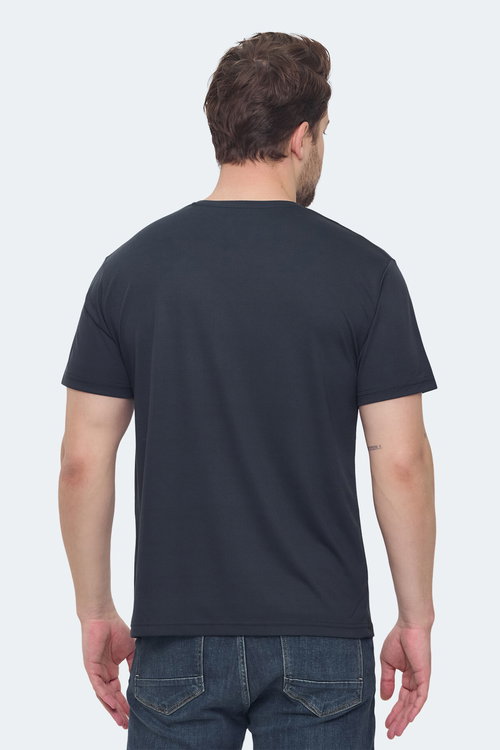 Slazenger KRATER 3 lü Set Erkek Koyu Gri - Açık Yeşil - Indigo Tişört