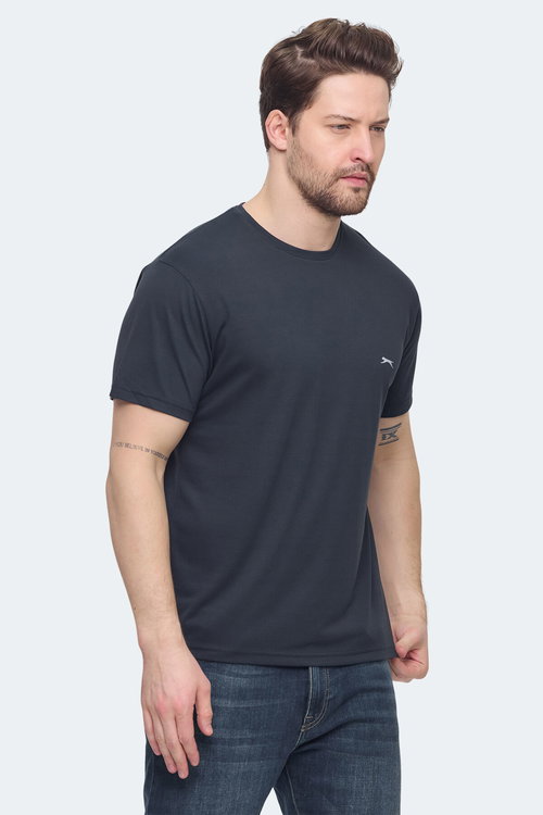 Slazenger KRATER Erkek Koyu Gri Tişört