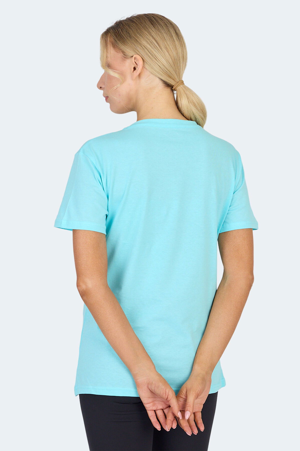 Slazenger KRISTEN I Kadın V Yaka Açık Yeşil Tişört - Thumbnail