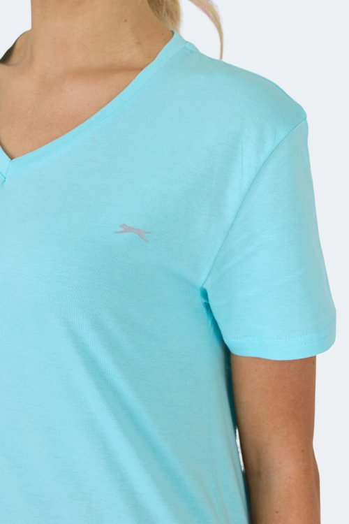 Slazenger KRISTEN I Kadın V Yaka Açık Yeşil Tişört