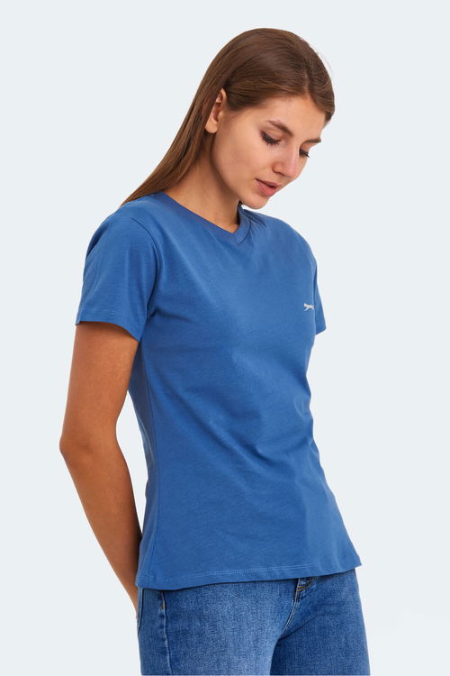 Slazenger KRISTEN I Kadın V Yaka Indigo Tişört Slazenger KRISTEN I Kadın V Yaka Indigo Tişört