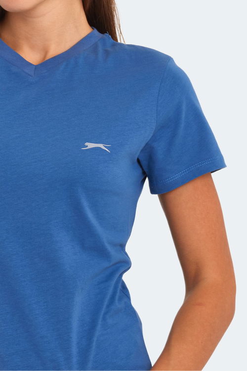 Slazenger KRISTEN I Kadın V Yaka Indigo Tişört Slazenger KRISTEN I Kadın V Yaka Indigo Tişört