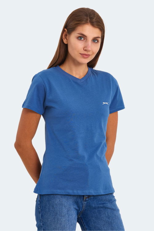 Slazenger KRISTEN I Kadın V Yaka Indigo Tişört Slazenger KRISTEN I Kadın V Yaka Indigo Tişört