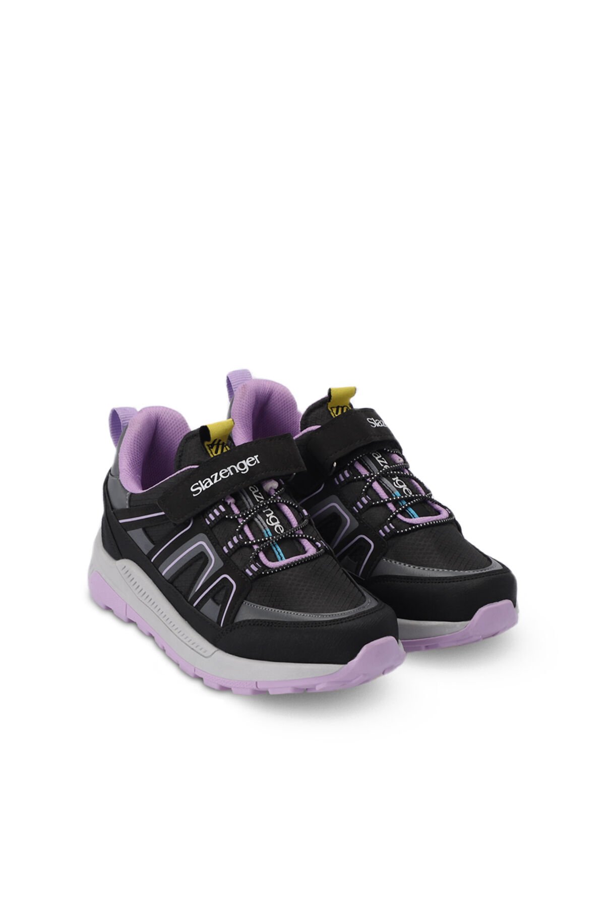 Slazenger KROSS KTN Sneaker Kız Çocuk Ayakkabı Siyah / Mor - Thumbnail