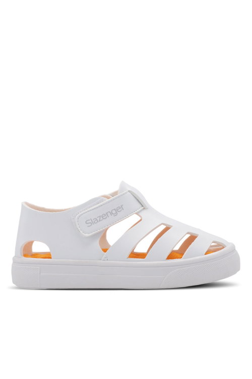 Slazenger KRYSTAL Unisex Çocuk Cırt Cırtlı Beyaz Sandalet