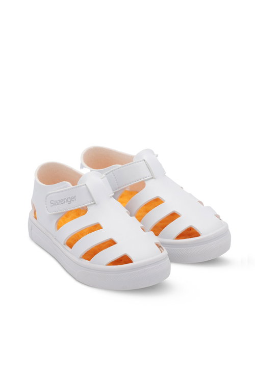 Slazenger KRYSTAL Unisex Çocuk Cırt Cırtlı Beyaz Sandalet