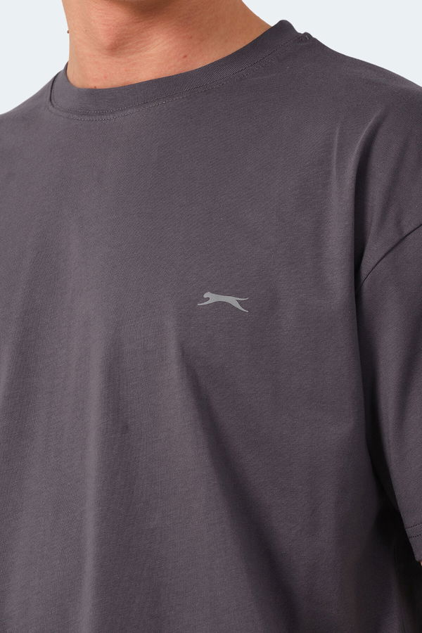 Slazenger KULANA Oversize Erkek Tişört Koyu Gri