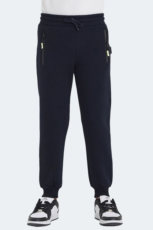 Slazenger LAMIS Unisex Çocuk Fermuar Cepli Lacivert Eşofman Altı
