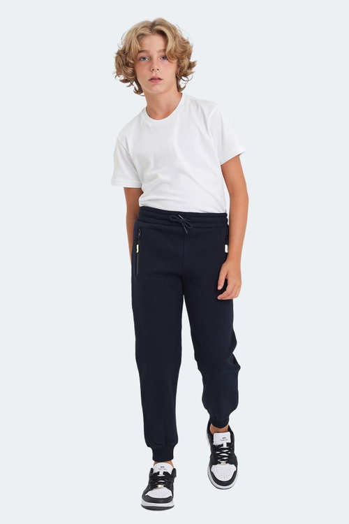 Slazenger LAMIS Unisex Çocuk Fermuar Cepli Lacivert Eşofman Altı