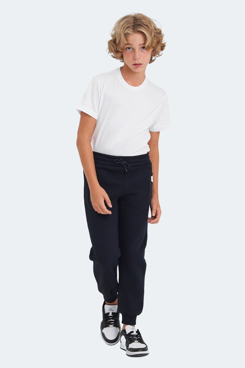 Slazenger LAMIS Unisex Çocuk Fermuar Cepli Lacivert Eşofman Altı