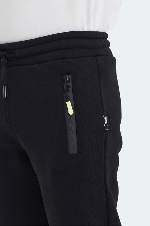 Slazenger LAMIS Unisex Çocuk Fermuar Cepli Siyah Eşofman Altı