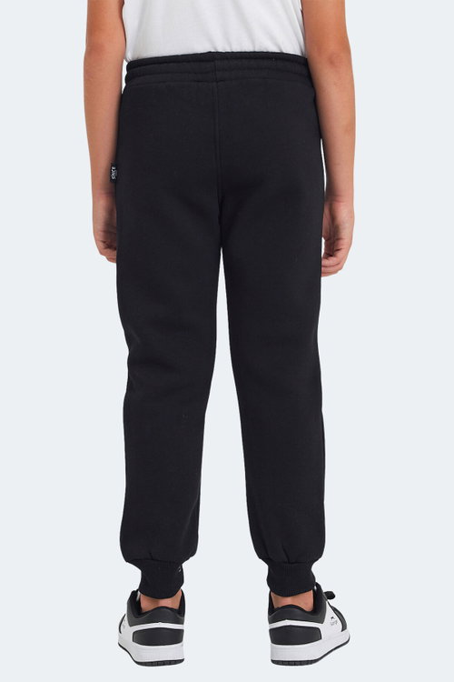 Slazenger LAMIS Unisex Çocuk Fermuar Cepli Siyah Eşofman Altı