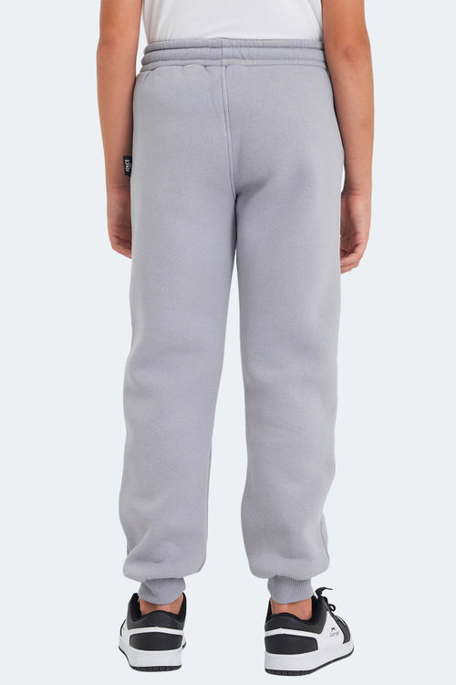 Slazenger LAMIS Unisex Çocuk Fermuar Cepli Taş Gri Eşofman Altı