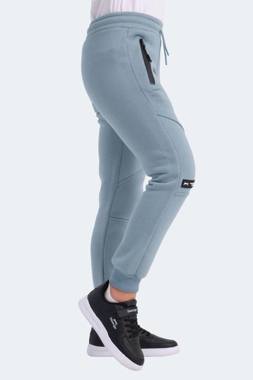 Slazenger LAMYA Unisex Çocuk Fermuar Cepli Mavi Eşofman Altı