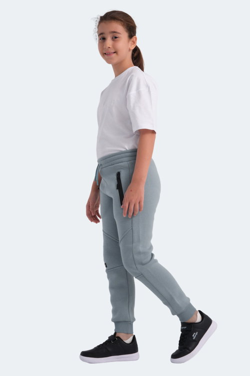 Slazenger LAMYA Unisex Çocuk Fermuar Cepli Mavi Eşofman Altı