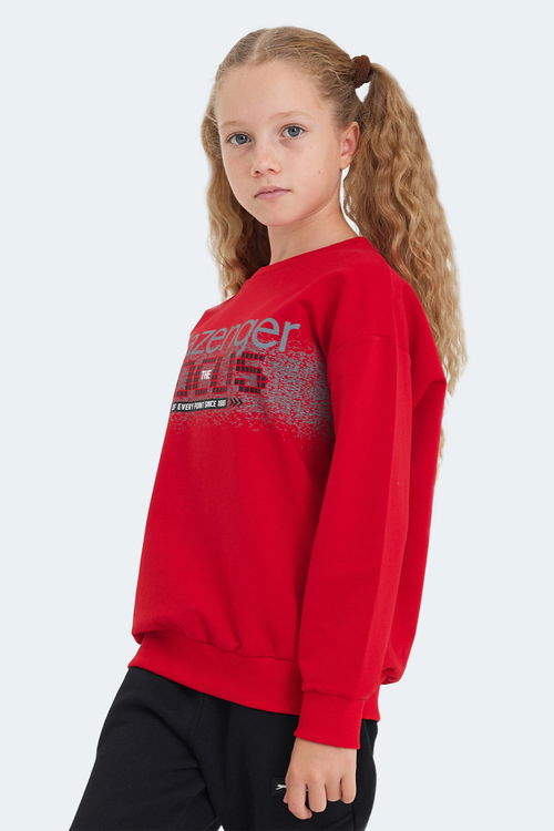 LAST Unisex Çocuk Sweatshirt Kırmızı