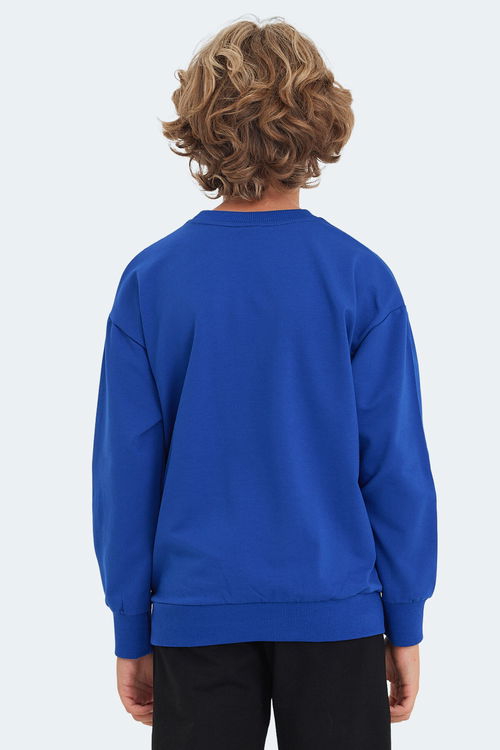 LAST Unisex Çocuk Sweatshirt Saks Mavi