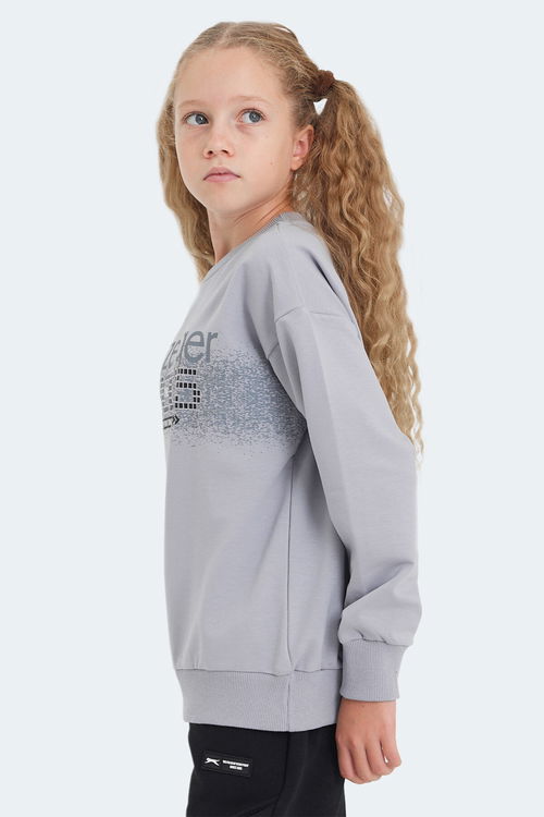 LAST Unisex Çocuk Sweatshirt Taş Gri