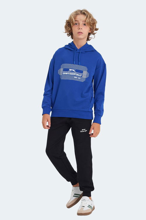 LAYO Unisex Çocuk Sweatshirt Saks Mavi